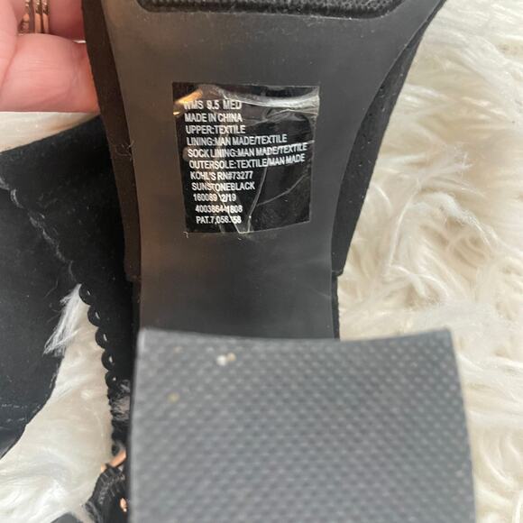 LC Lauren Conrad Sunstone Black Sling Back Heeled Booties Women's Size 9.5 - Picture 13 of 13